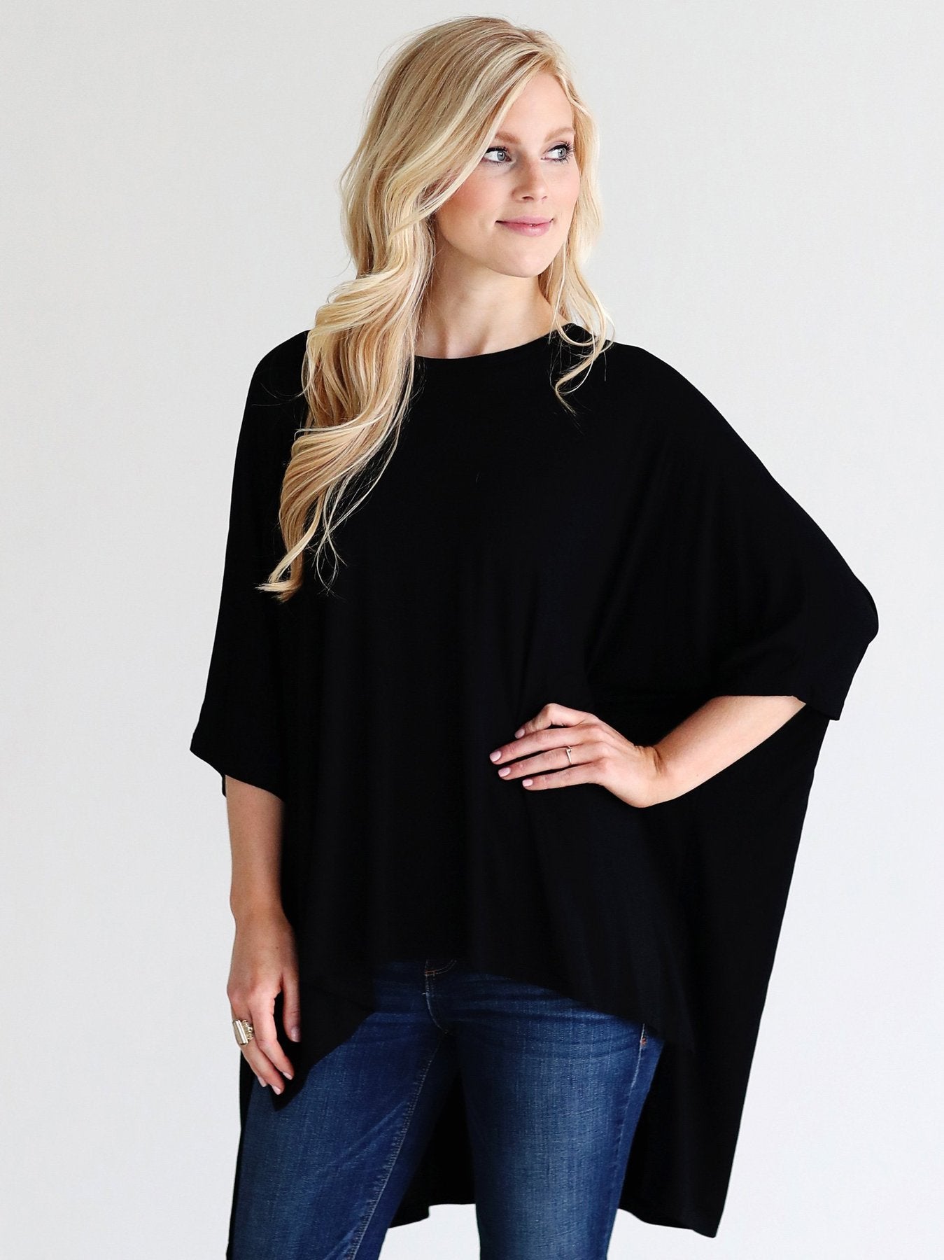 DOVE GRAY DOLMAN SLEEVE