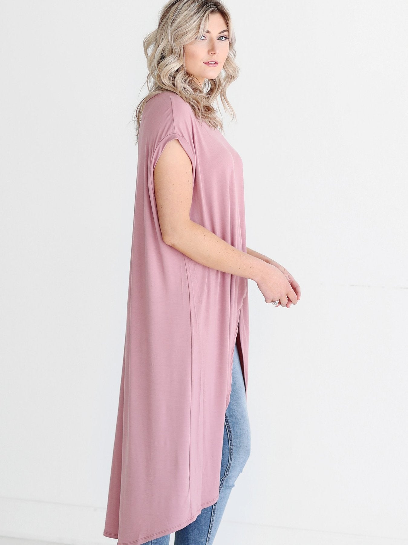 ROSEWOOD DLMN KNOTTED HIGH-LOW TOP