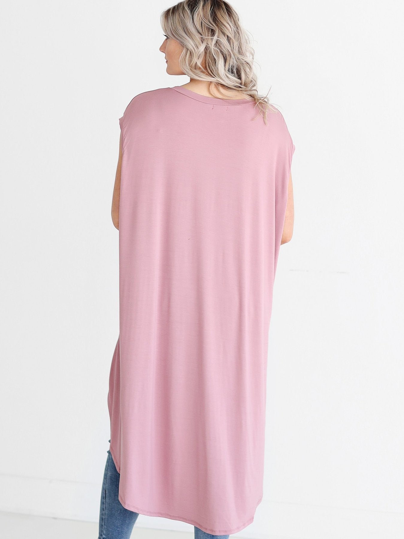 ROSEWOOD DLMN KNOTTED HIGH-LOW TOP