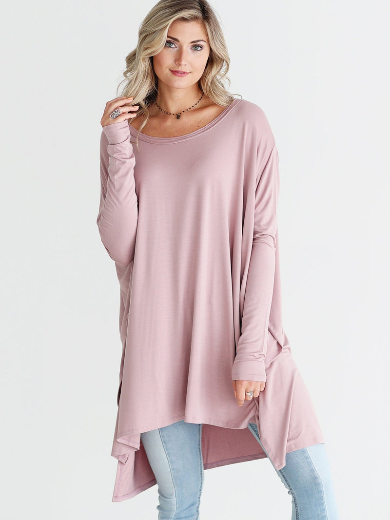 MAUVE DLMN OVERSIZED TEE