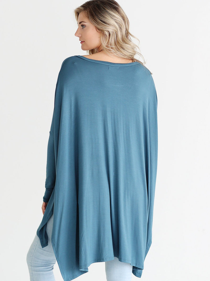 MIDNIGHT TEAL DLMN OVERSIZED TEE